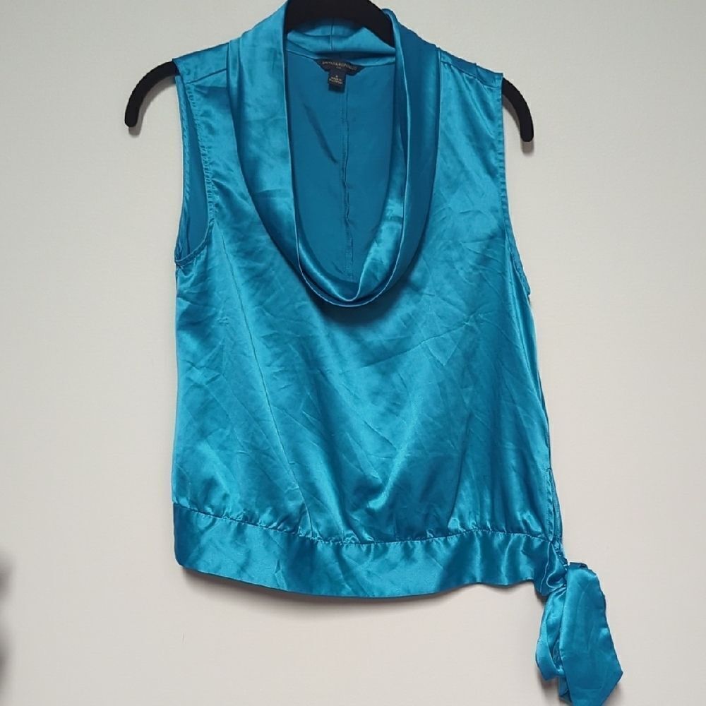 Banana Republic Blue Tie Front Blouse